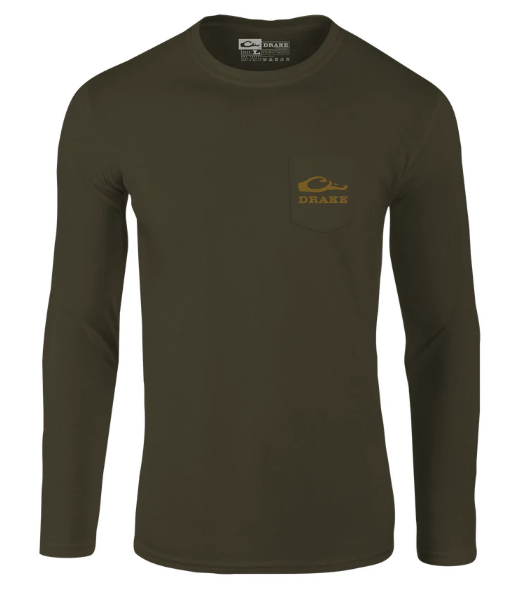 Drake Circle Mallard LS TEE - Kalamata LT Heather
