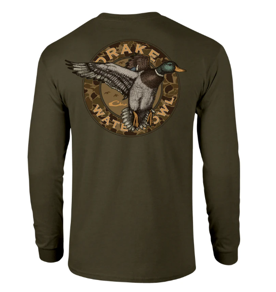 Drake Circle Mallard LS TEE - Kalamata LT Heather