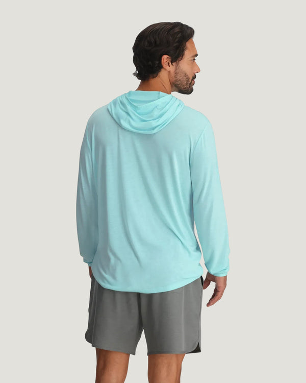 Men's Bamboo Lightweight Hoodie - Bahama Blue