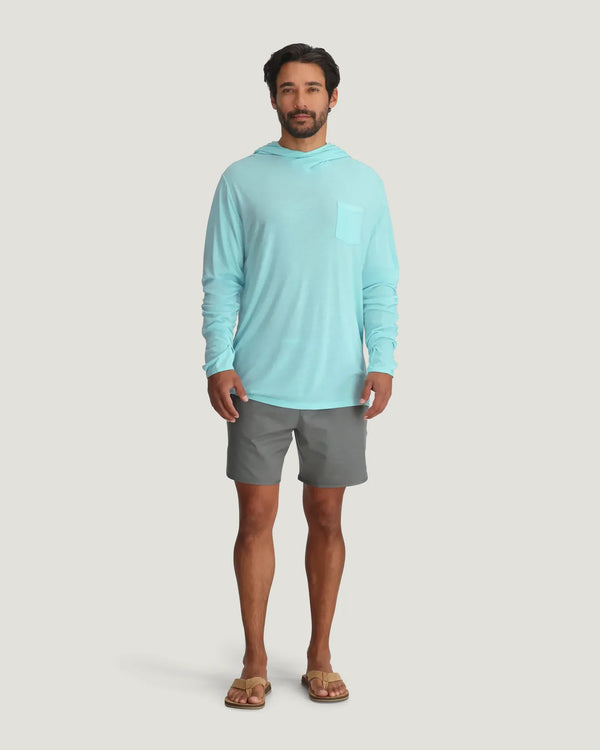 Men's Bamboo Lightweight Hoodie - Bahama Blue