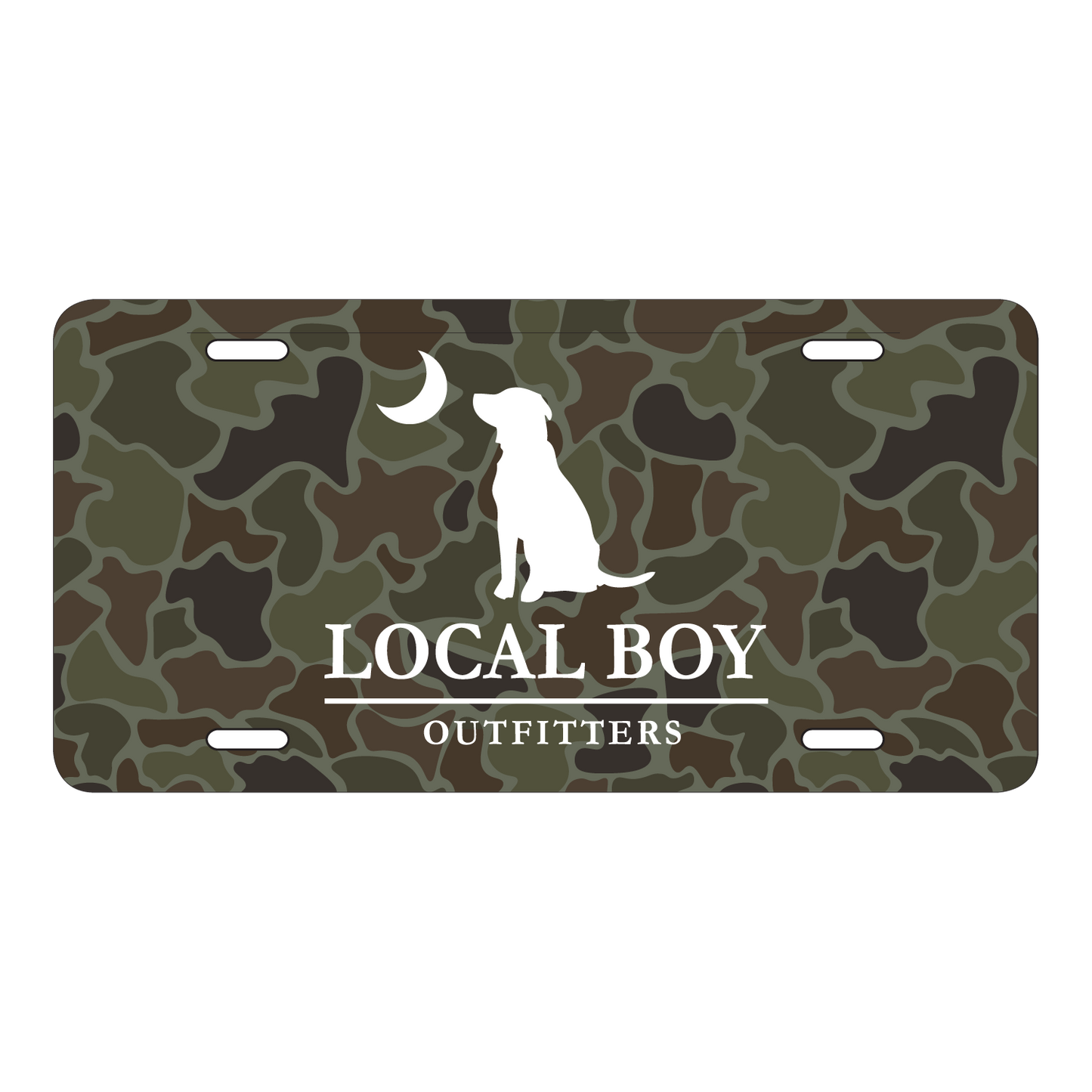Dog & Moon License Plate - LocalFlage OD