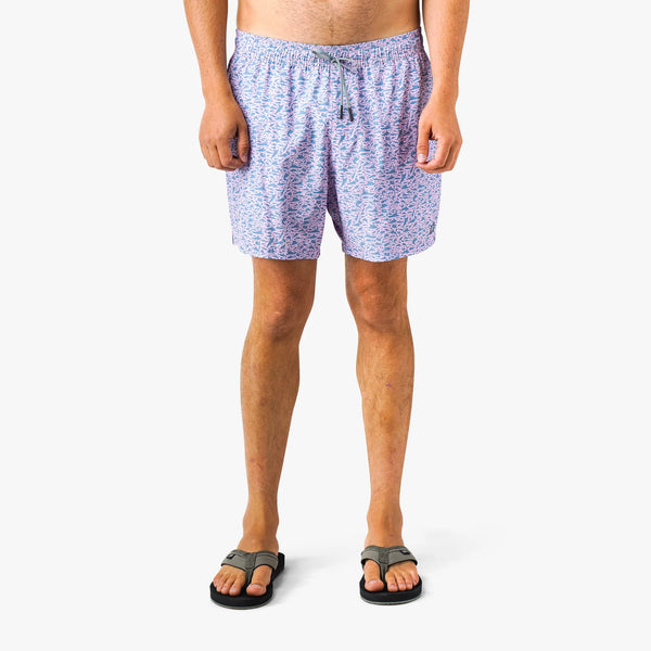 Strike Printed Swim Short - Misty Lilac