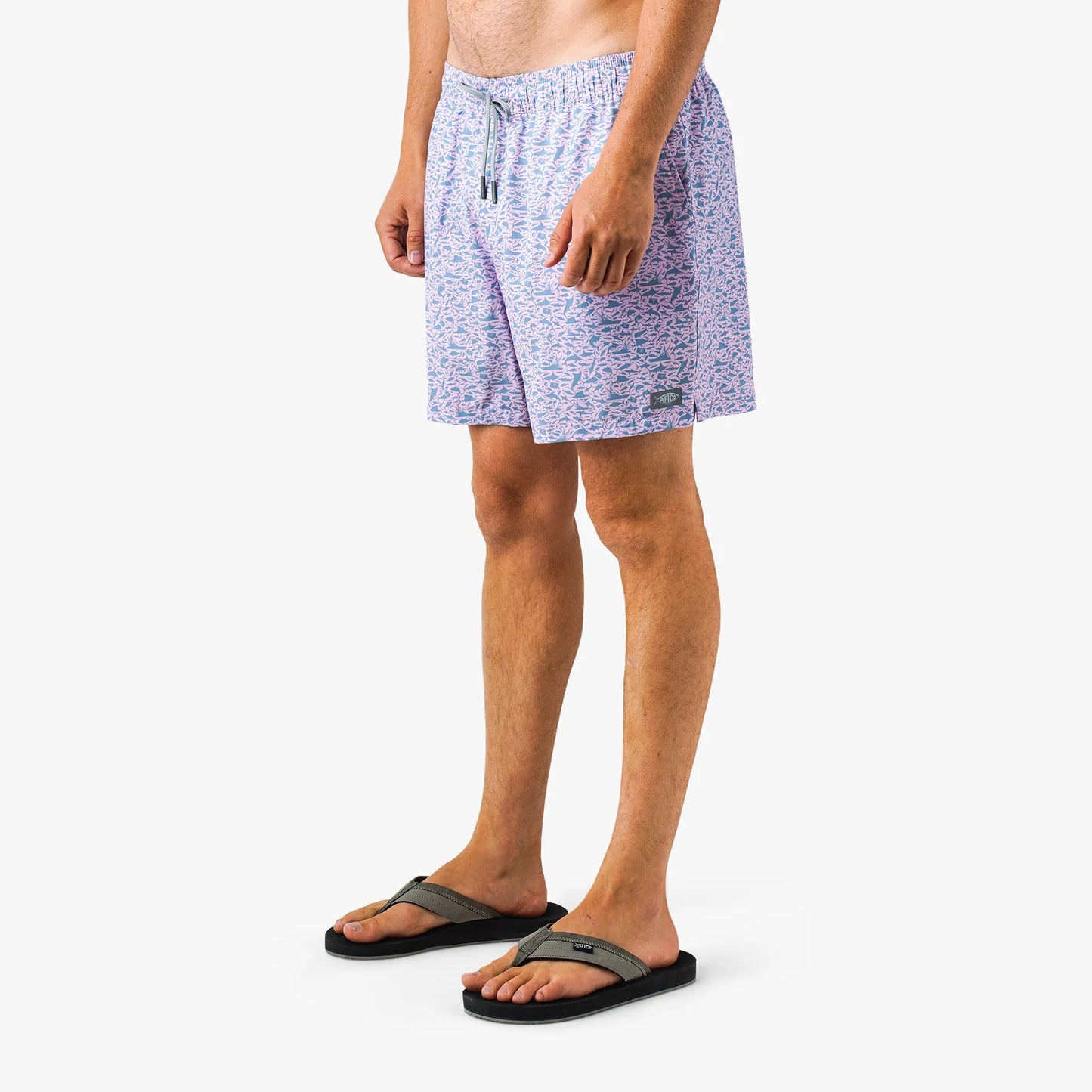 Strike Printed Swim Short - Misty Lilac