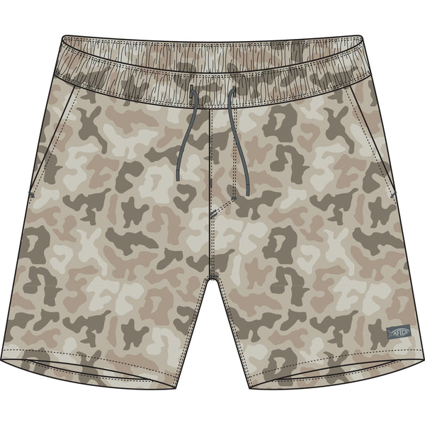 Strike Printed Swim Short - Sand Grouper Camo