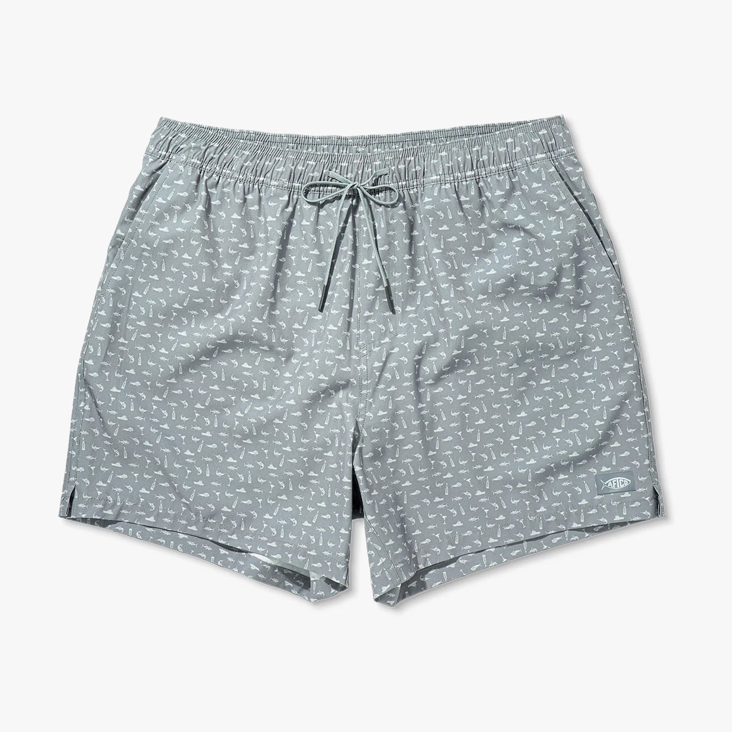 Strike Printed Swim Short - Steel