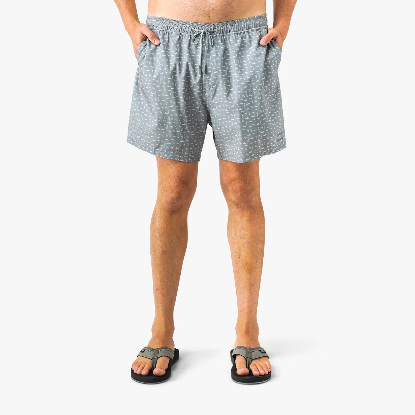 Strike Printed Swim Short - Steel