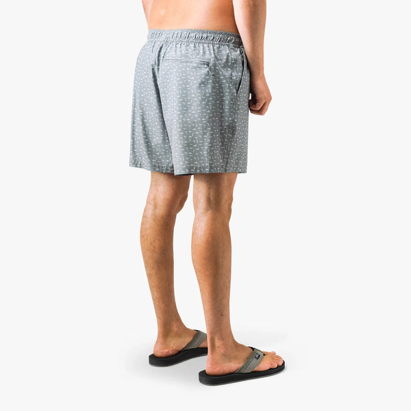 Strike Printed Swim Short - Steel