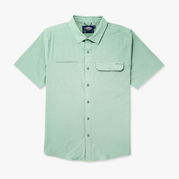 Air O Mesh Tech SS Button Down - Bay Leaf