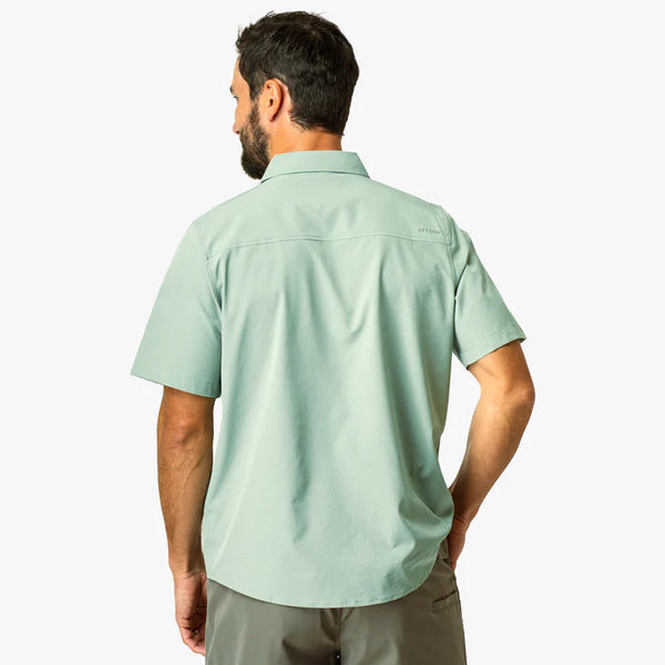 Air O Mesh Tech SS Button Down - Bay Leaf