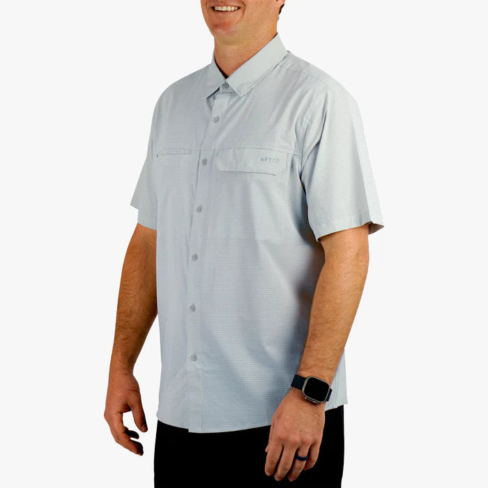 Air O Mesh Tech SS Button Down - Harbor Gray