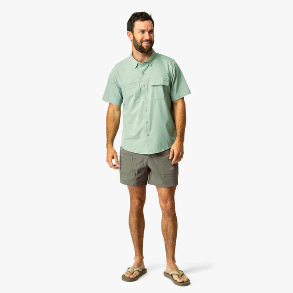 Air O Mesh Tech SS Button Down - Bay Leaf