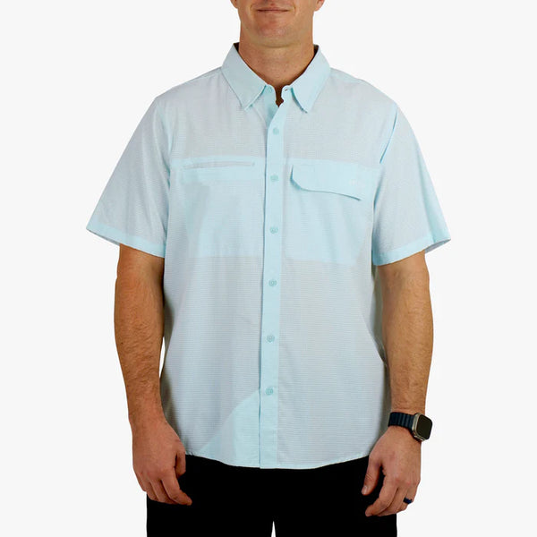 Air O Mesh Tech SS Button Down - Quiet Tide