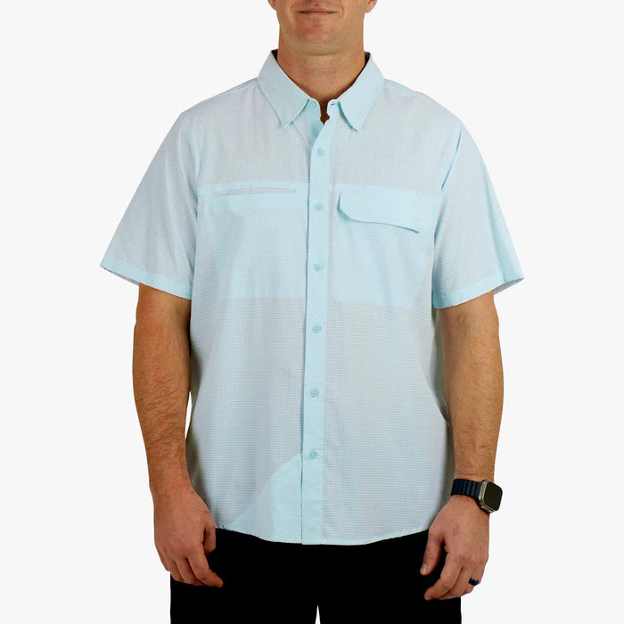 Air O Mesh Tech SS Button Down - Quiet Tide