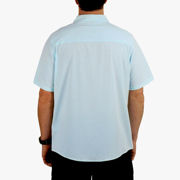 Air O Mesh Tech SS Button Down - Quiet Tide