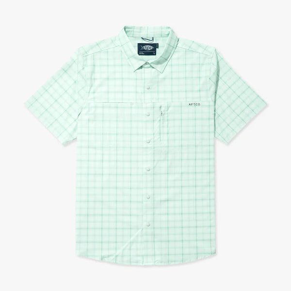 Seabreeze Tech SS Button Down - Aqua Glass