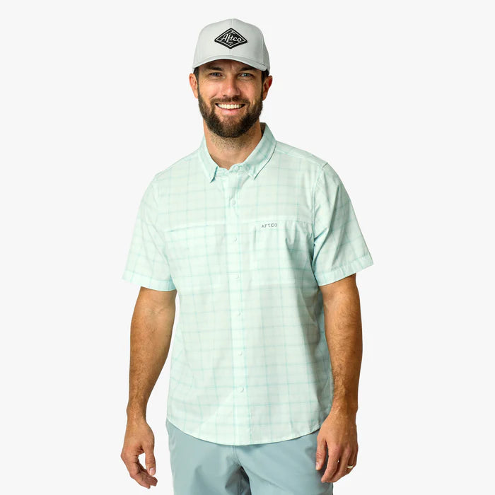 Seabreeze Tech SS Button Down - Aqua Glass