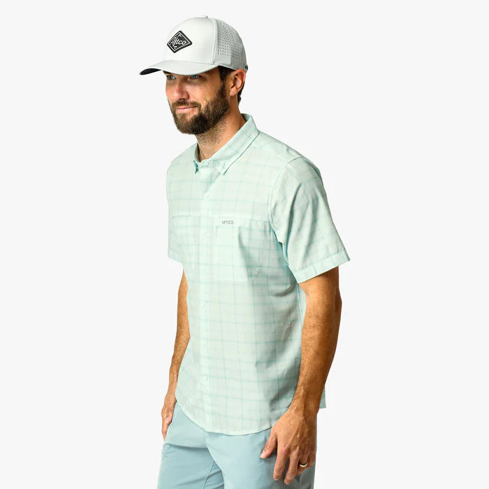 Seabreeze Tech SS Button Down - Aqua Glass