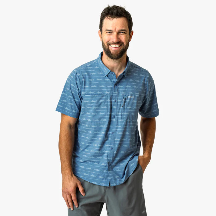 Seabreeze Tech SS Button Down - Blue Shadow
