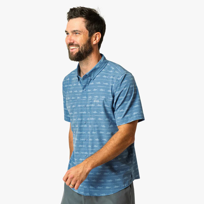 Seabreeze Tech SS Button Down - Blue Shadow