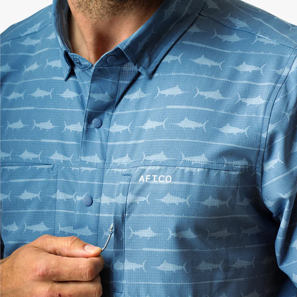 Seabreeze Tech SS Button Down - Blue Shadow