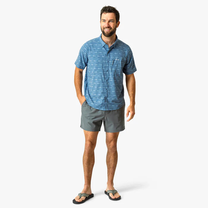 Seabreeze Tech SS Button Down - Blue Shadow