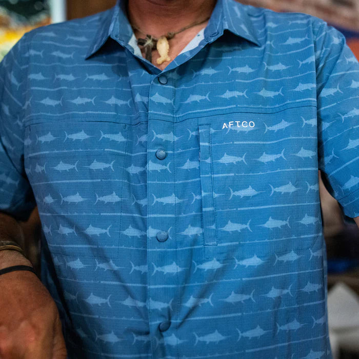 Seabreeze Tech SS Button Down - Blue Shadow