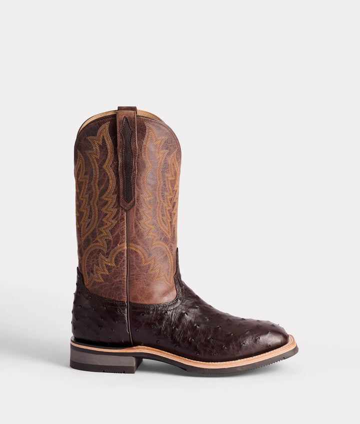 Rowdy Ostrich Barn Boot - Antique Chocolate