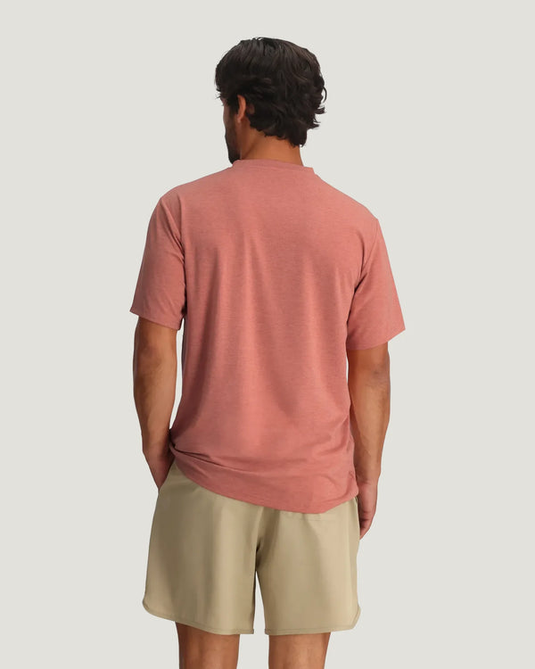 Men's Bamboo Flex Pocket Tee - Heather Red Clay