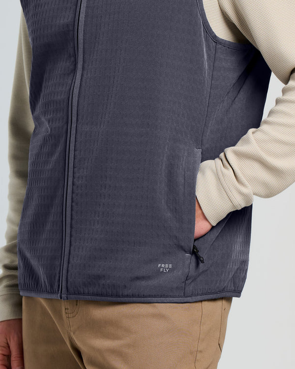 Men's Gridback Fleece Vest - Storm Cloud