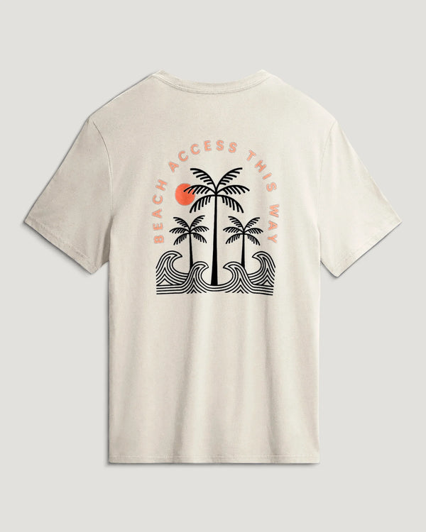 Beach Access Tee - Heather Sea Salt