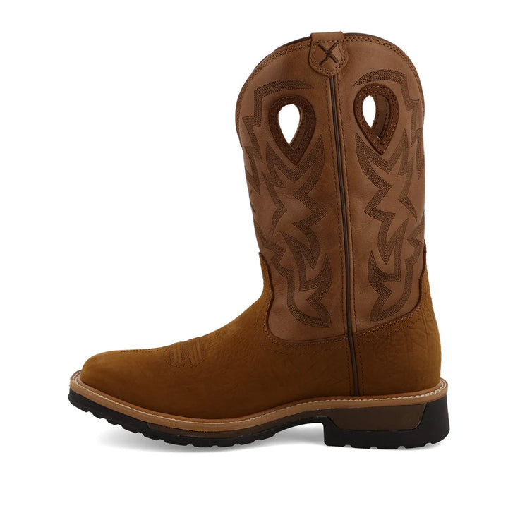 12" Western Composite Toe - Dark Brown / Tan