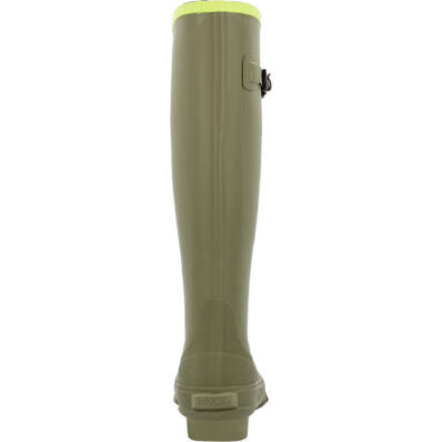 Harvester Tall Rubber Boot - Olive/Lime