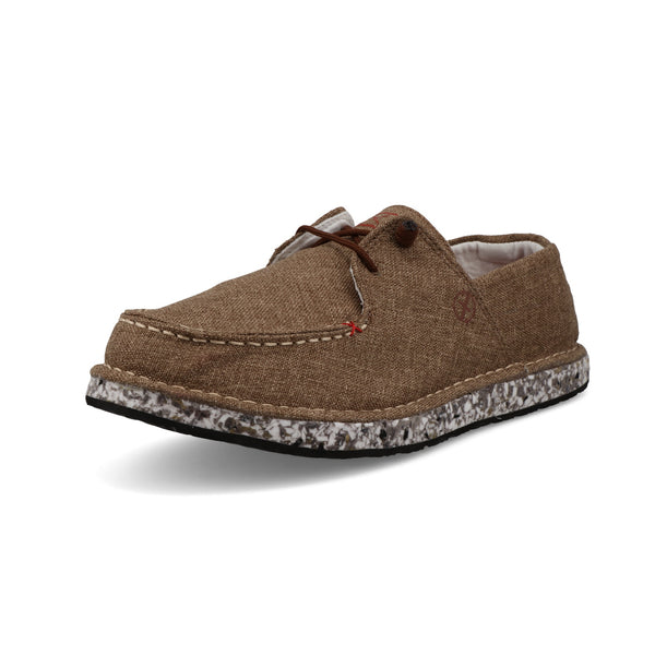 Circular Project Boat Shoe - Brown Linen