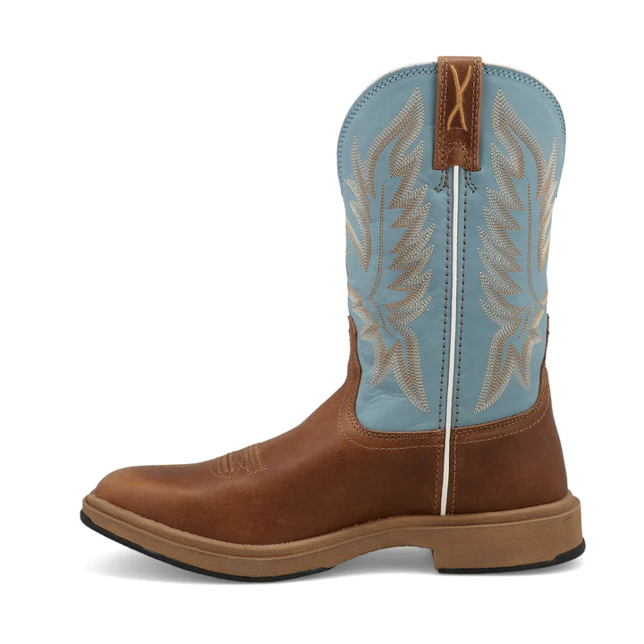 11" Ultralite X Western Boot - Ginger/Sky Blue