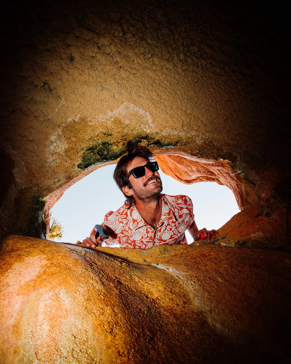 BreezeWeave Short Sleeve Button Up - Lobster