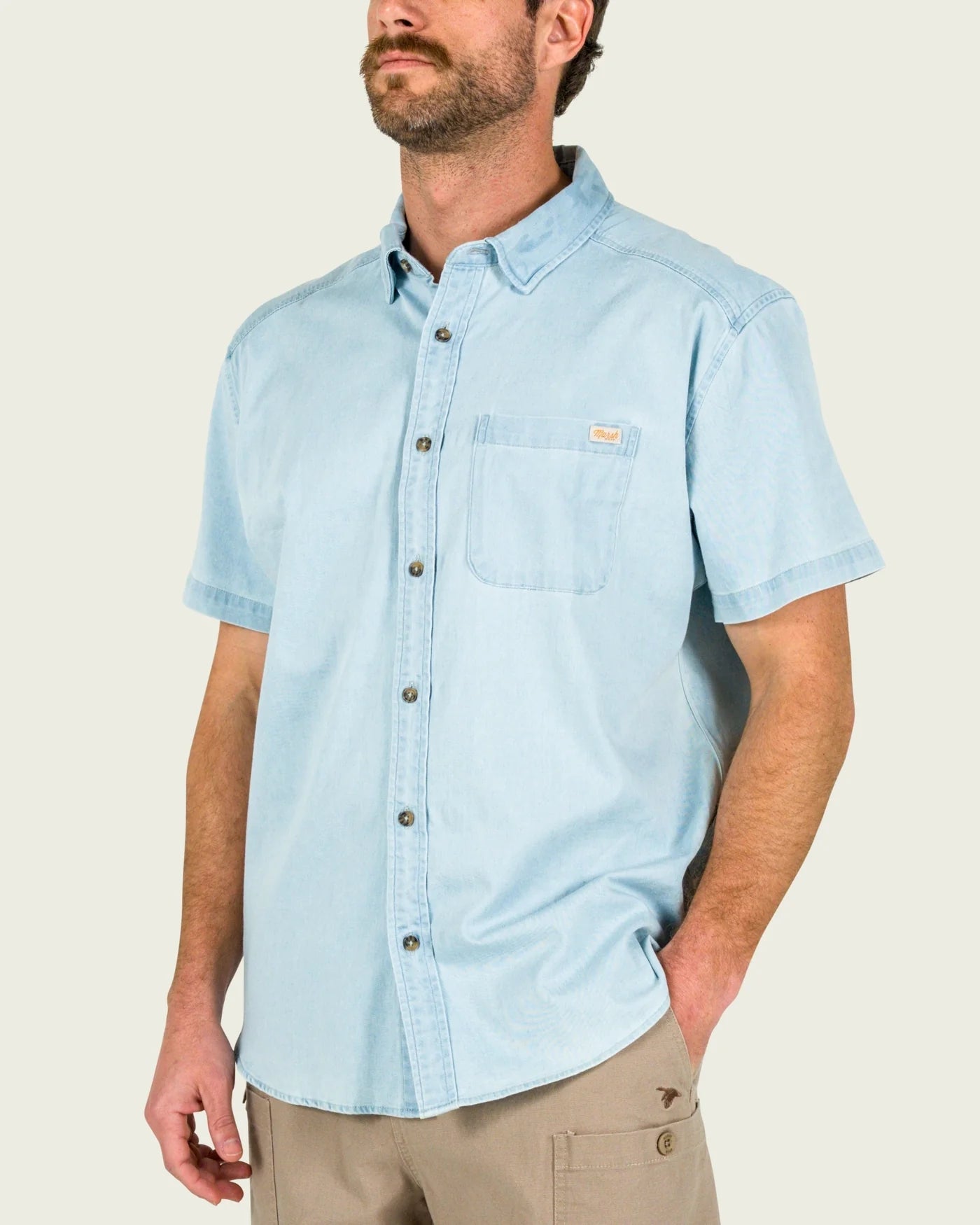 Delray Denim Short Sleeve Shirt - Light Denim