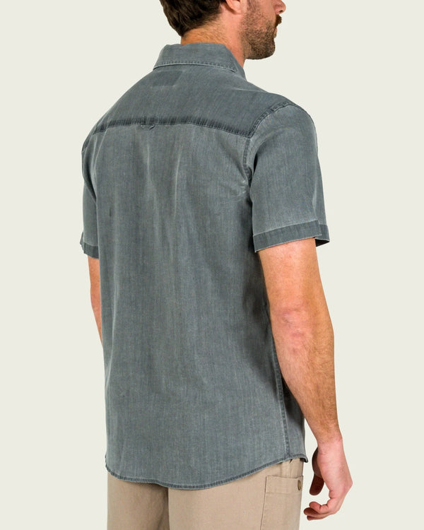 Delray Denim Short Sleeve Shirt - Light Gray