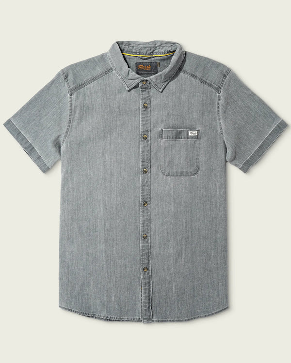 Delray Denim Short Sleeve Shirt - Light Gray