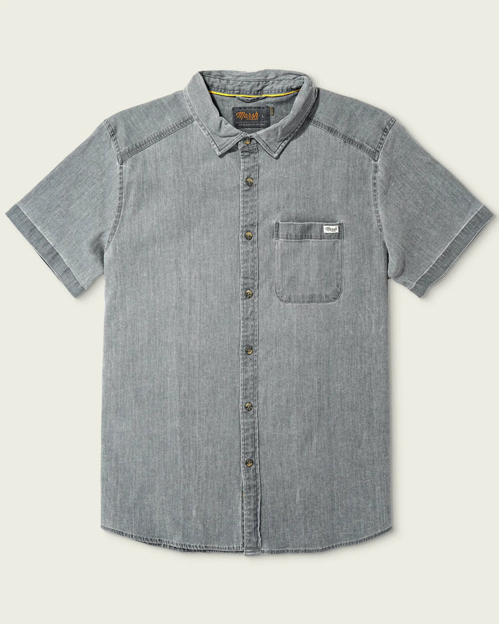 Delray Denim Short Sleeve Shirt - Light Gray