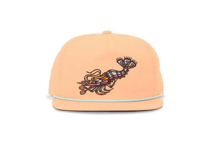 Shrimp Flat Brim Performance Hat - Melon