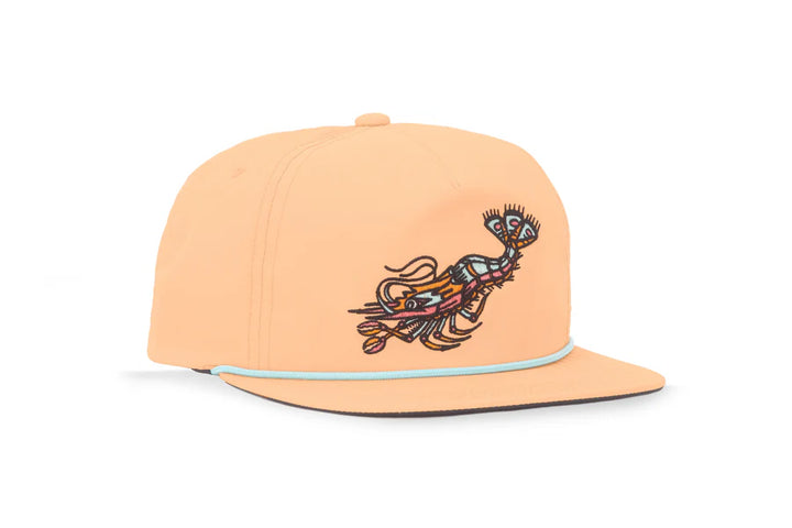 Shrimp Flat Brim Performance Hat - Melon
