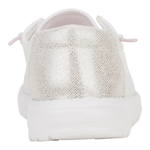 Hey Dude  Wendy Metallic Sparkle - White