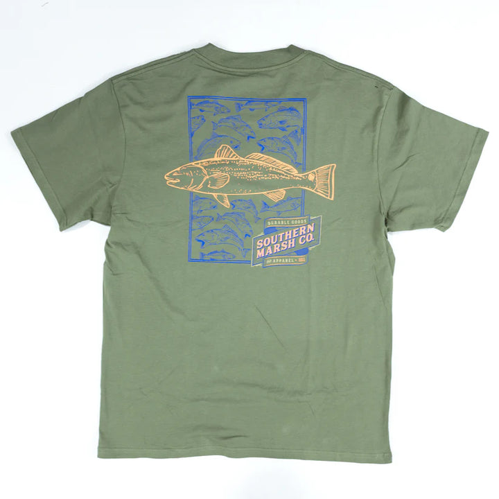 Spotted SS Tee- Stone Olive