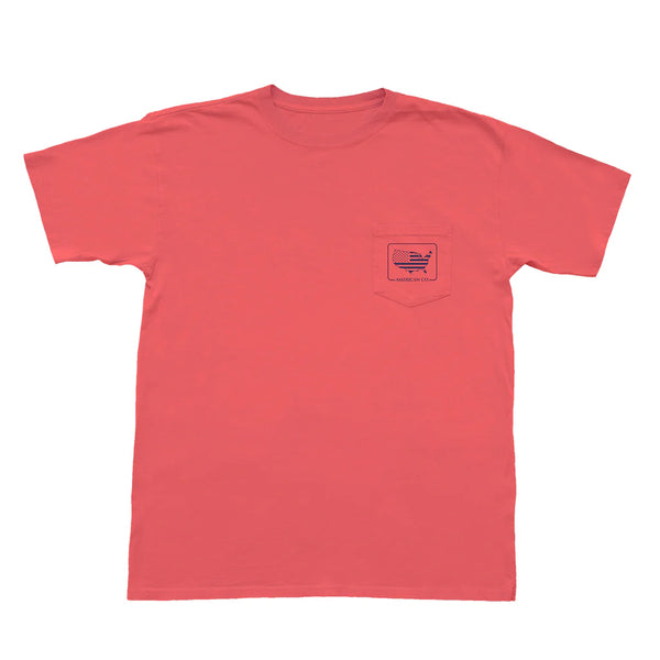 Reagan True American Short Sleeve Pocket Tee - Nantucket Red