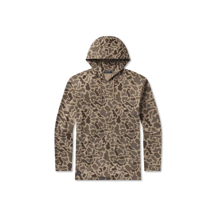 Baldwyn Active Hoodie - Retro Camo - Dark Brown