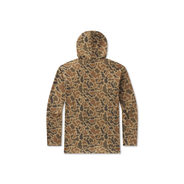 Baldwyn Active Hoodie - Retro Camo - Washed Walnut