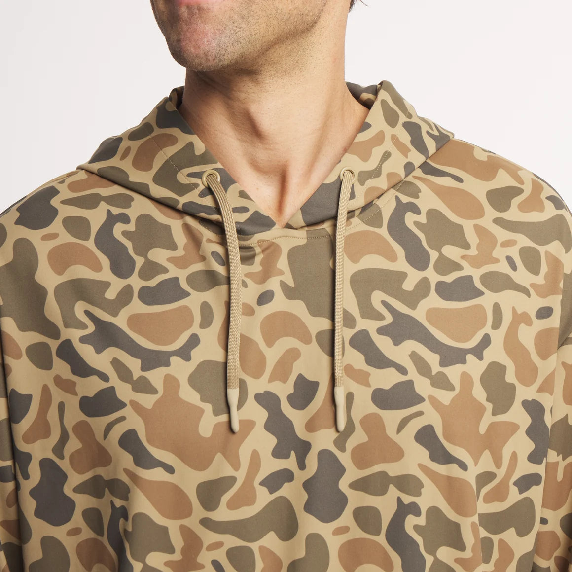Baldwyn Active Hoodie - Retro Camo - Washed Walnut