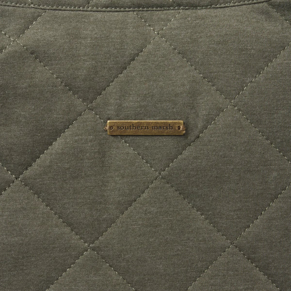 Florence Quilted Vest - Dark Fern