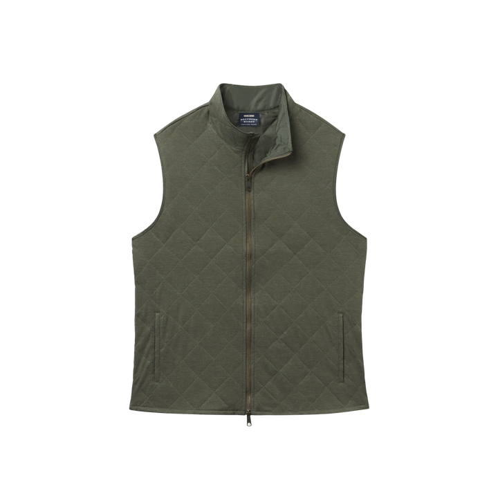 Florence Quilted Vest - Dark Fern
