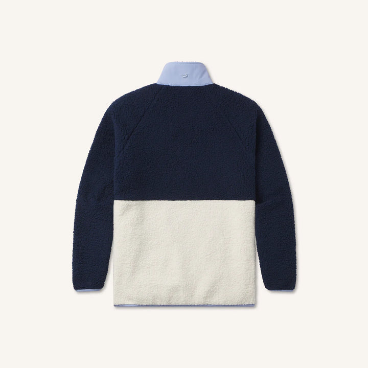 Beckett Snap Fleece - Navy/Oatmeal